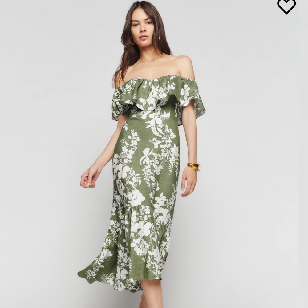 Reformation Baela Linen Dress - Size 10